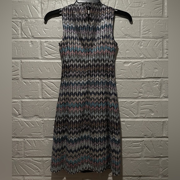 New MISSONI Lamé Knitted Mini Dress Size 36 - Picture 7 of 14